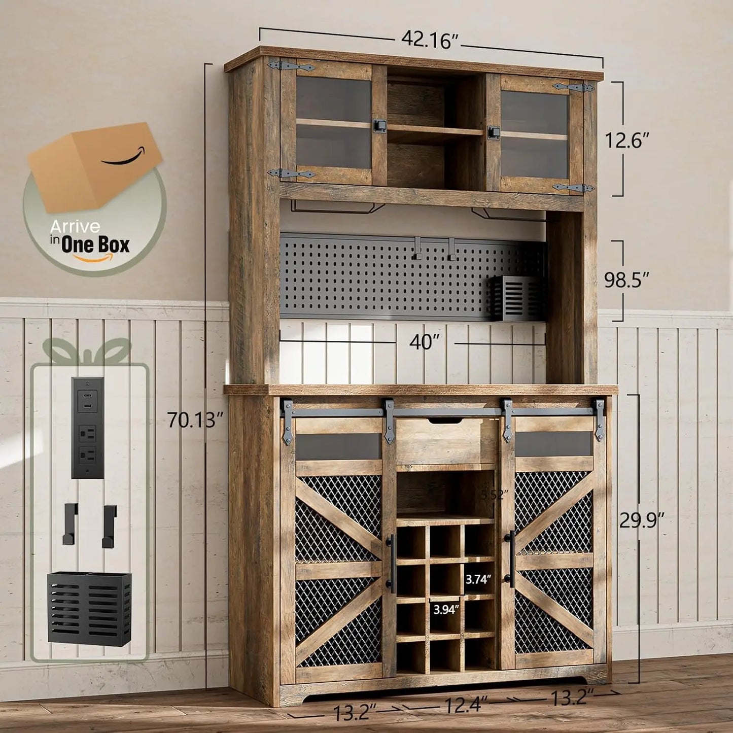 Farmhouse Coffee Bar Cabinet